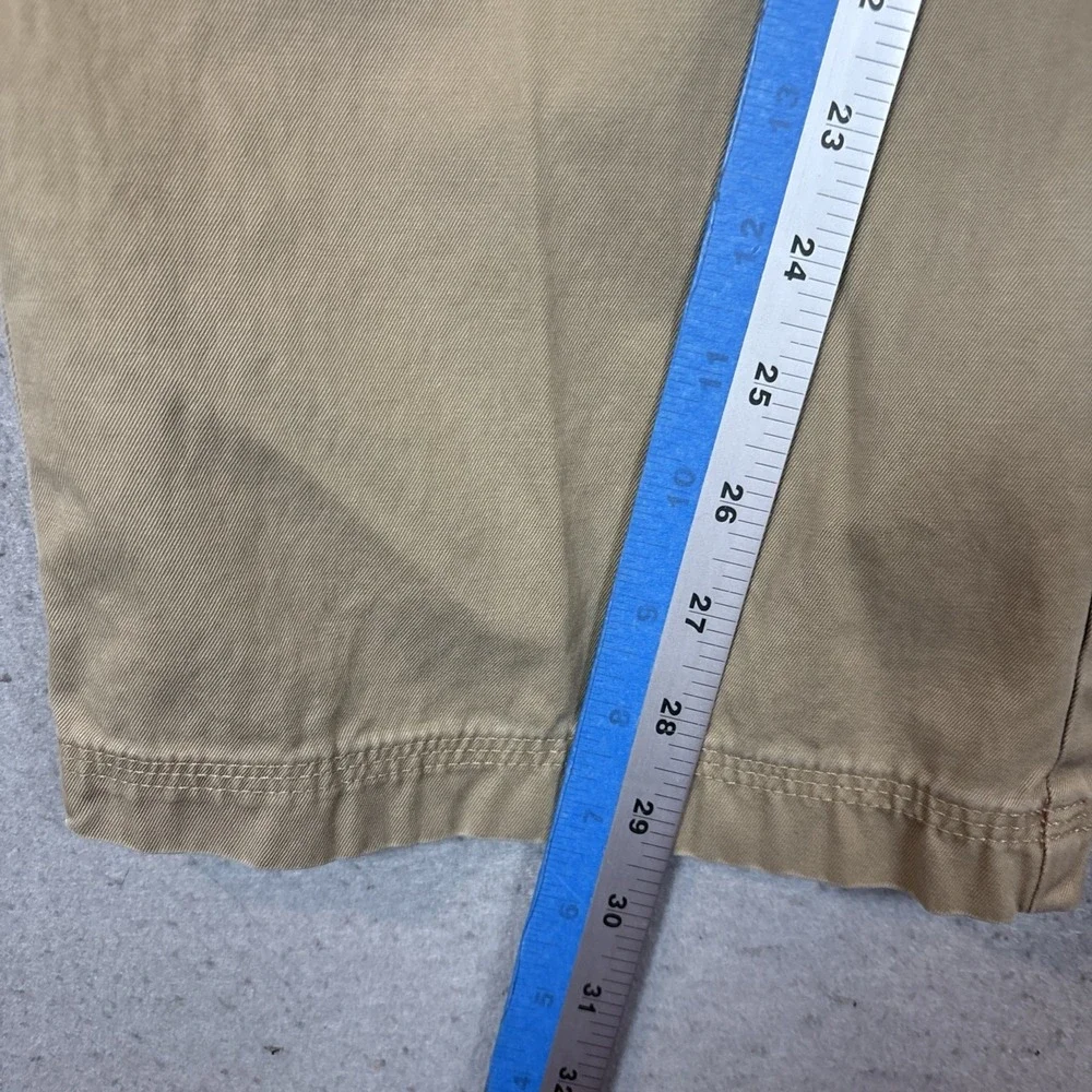 Banana Republic Men's Khaki Tan Chino Pants 33/30 Preppy Casual Flap Pockets Y2K